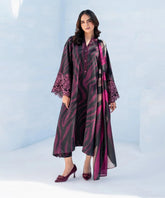 BAROQUE 3PC KARANDI PRINTED SHIRT WITH KARANDI PRINTED DUAPTTA AND TROUSER - 1704